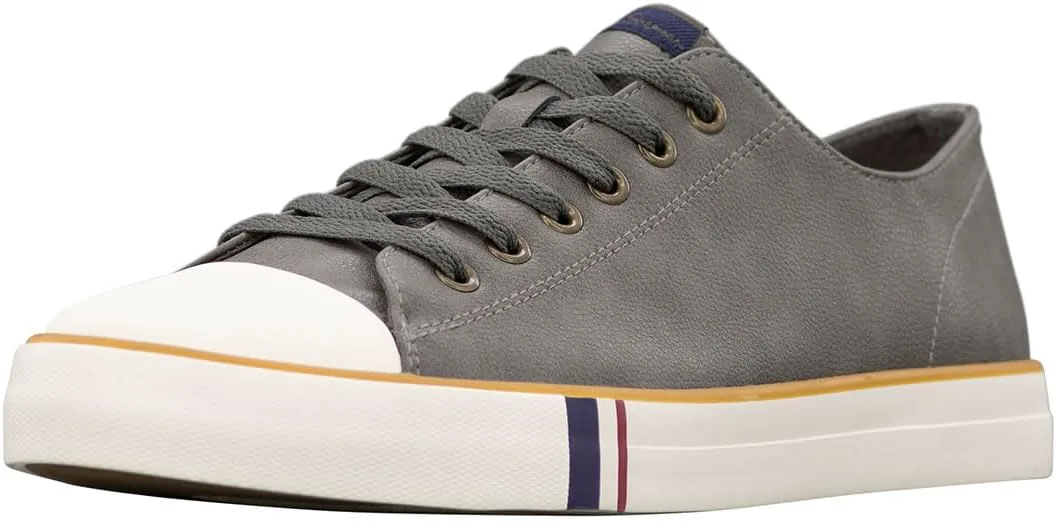 Мужские кроссовки Ben Sherman Hadley с шнуровкой - повседневные, цвет слоновая кость, темно-серый/белый — фото 2