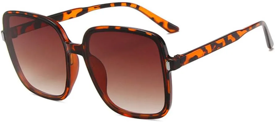 

Солнцезащитные очки без оправы большого размера для женщин, винтажные солнцезащитные очки для женщин, большие очки в оправе для мужчин с заклепками HDUBFY, 3