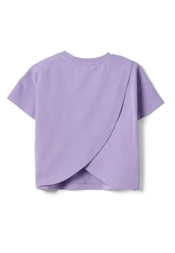 Футболка прямого кроя из эластичной ткани с вышивкой Ovs, Light Purple — фото 2