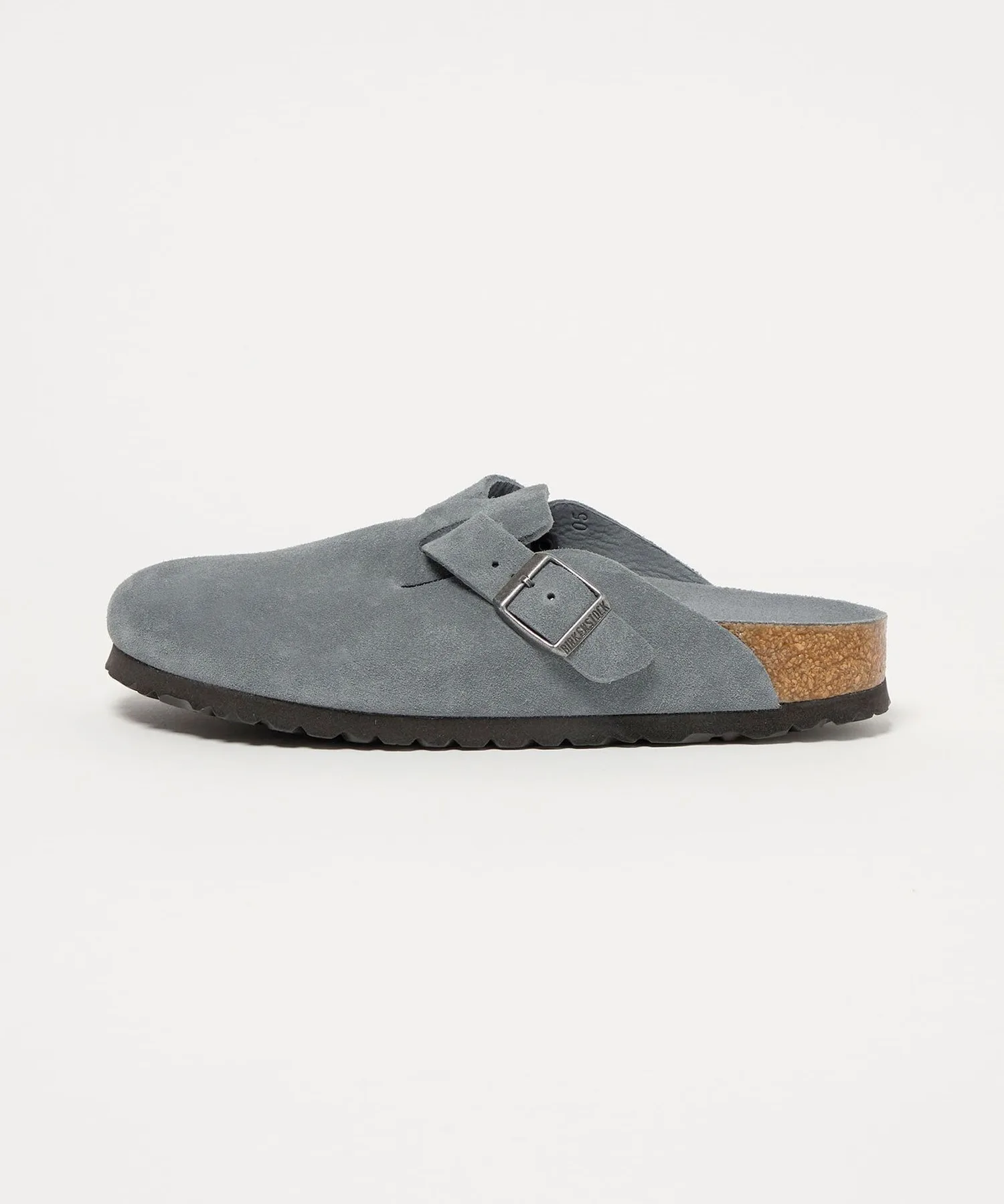 Мужские сандалии BIRKENSTOCK Boston из замши тёмно-серого цвета