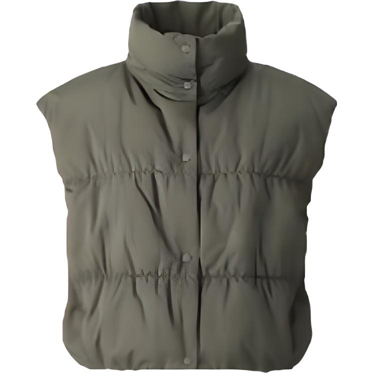 

UNIQLO Женская пуховая жилетка, Olive