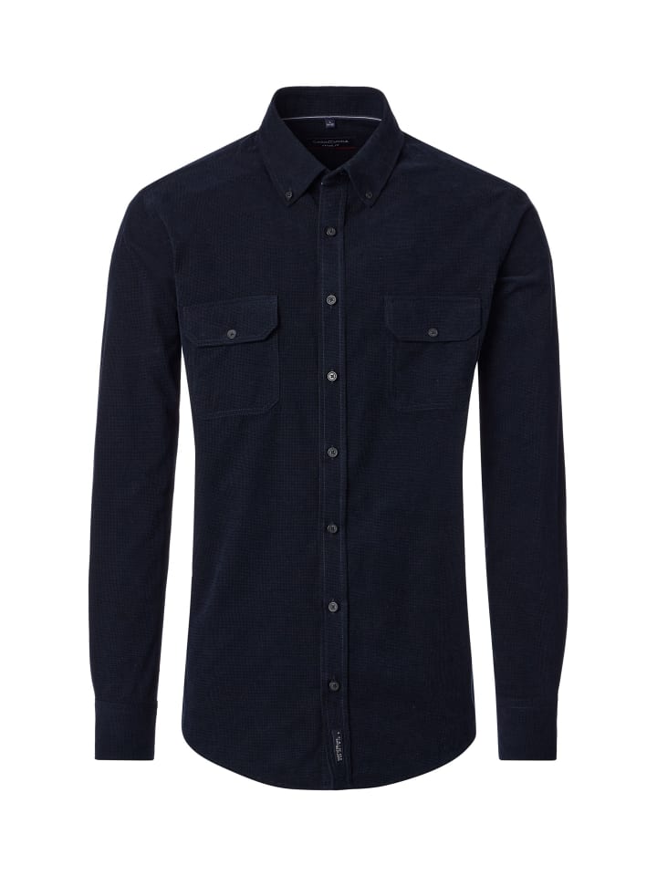 

CASAMODA Повседневная рубашка темно-синего цвета