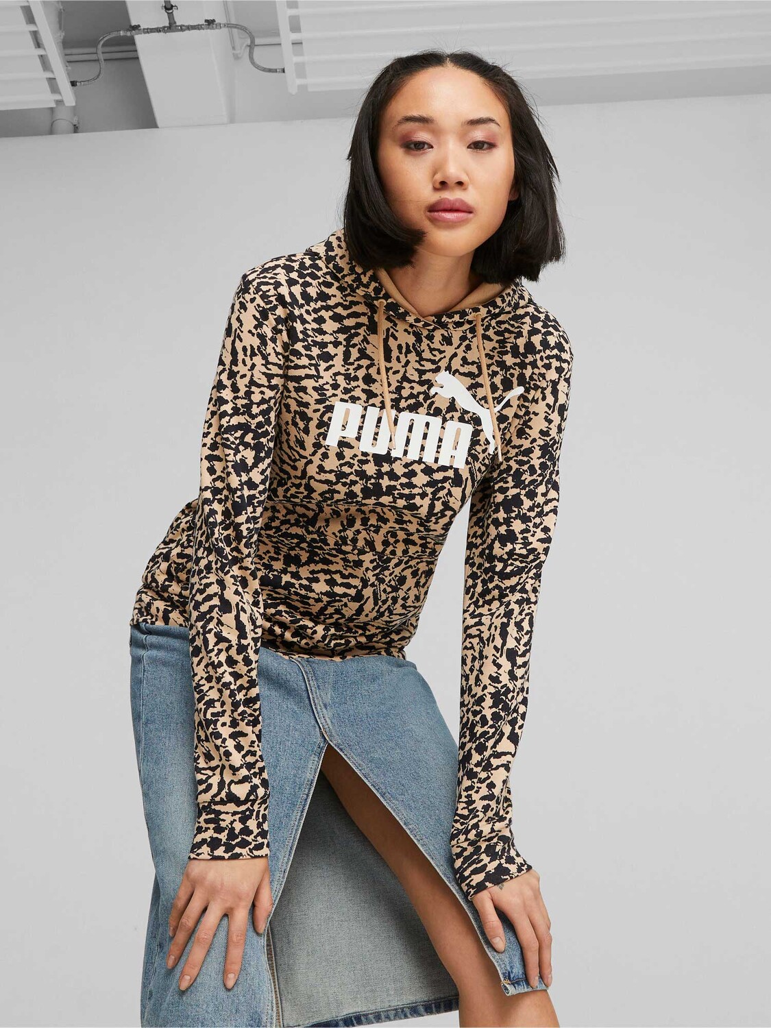 

Толстовка Puma ESS+ ANIMAL AOP Hoodie, бежевый