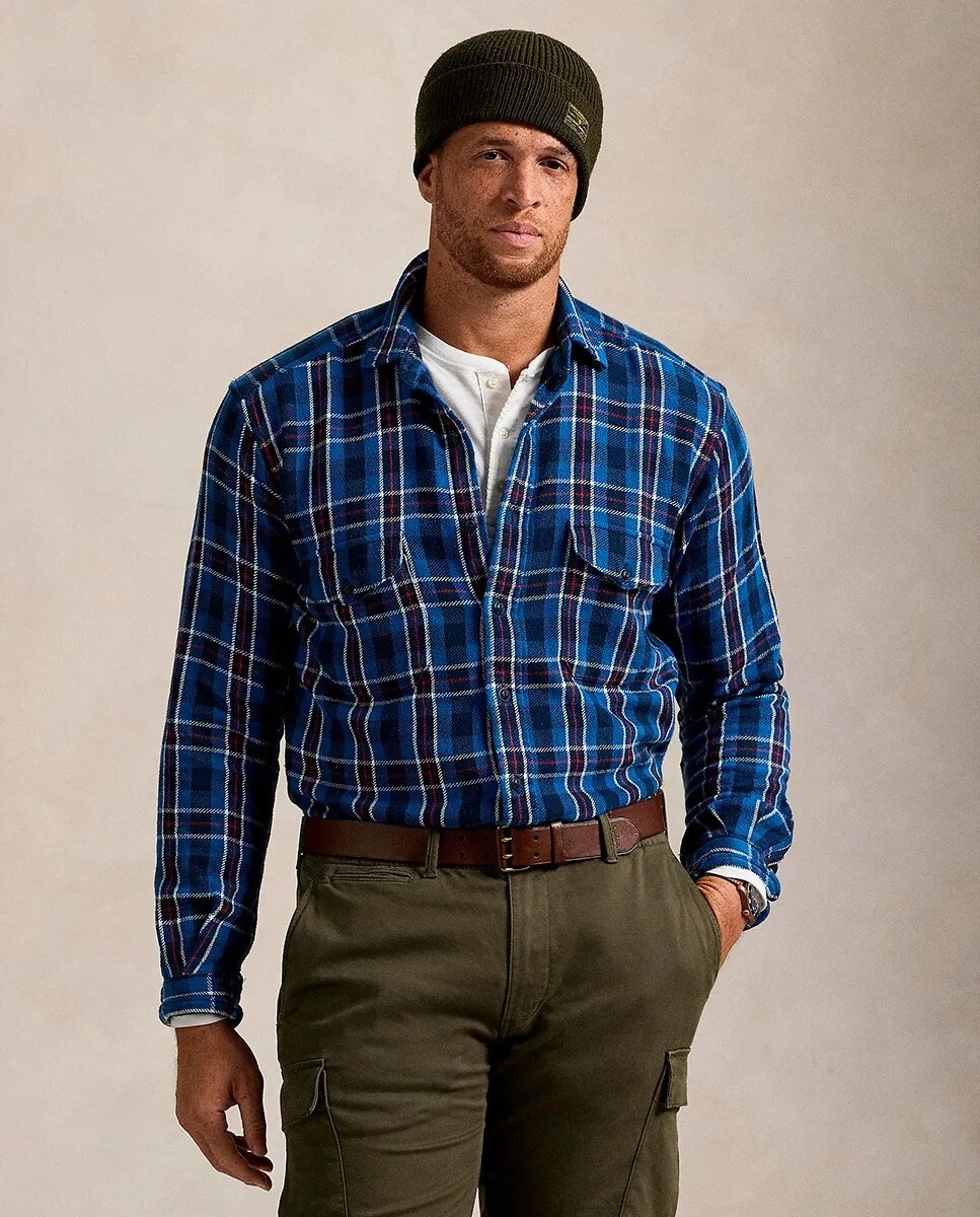 

Мужская рубашка из плюшевой ткани Classic, большие размеры Polo Ralph Lauren, мультиколор