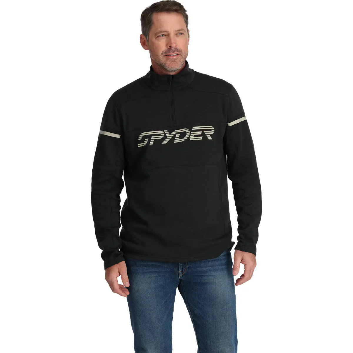 

Spyder Мужская флисовая кофта Speed 1/2 Zip, чёрный