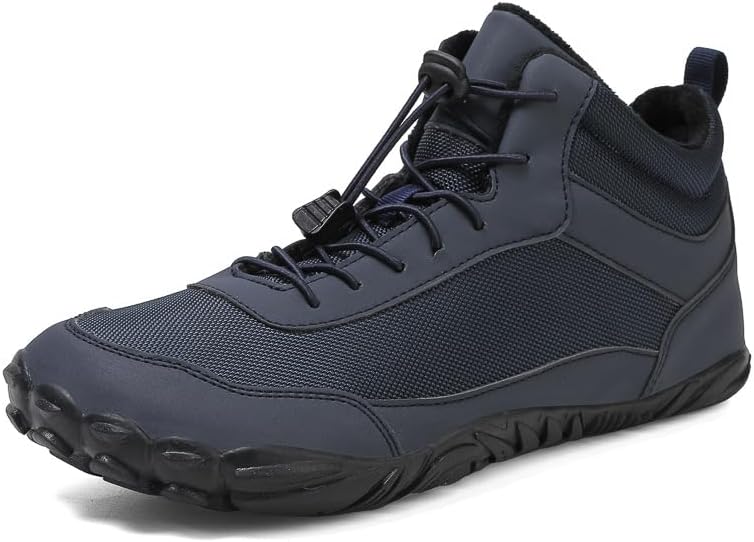 

Зимние теплые снежные ботинки для женщин и мужчин, водонепроницаемые, с широкой носочной частью, военные тактические ботинки, наружные дышащие нескользящие кроссовки для походов, стандартная посадка, термокомфортная обувь Lghlmcl, темно-синий