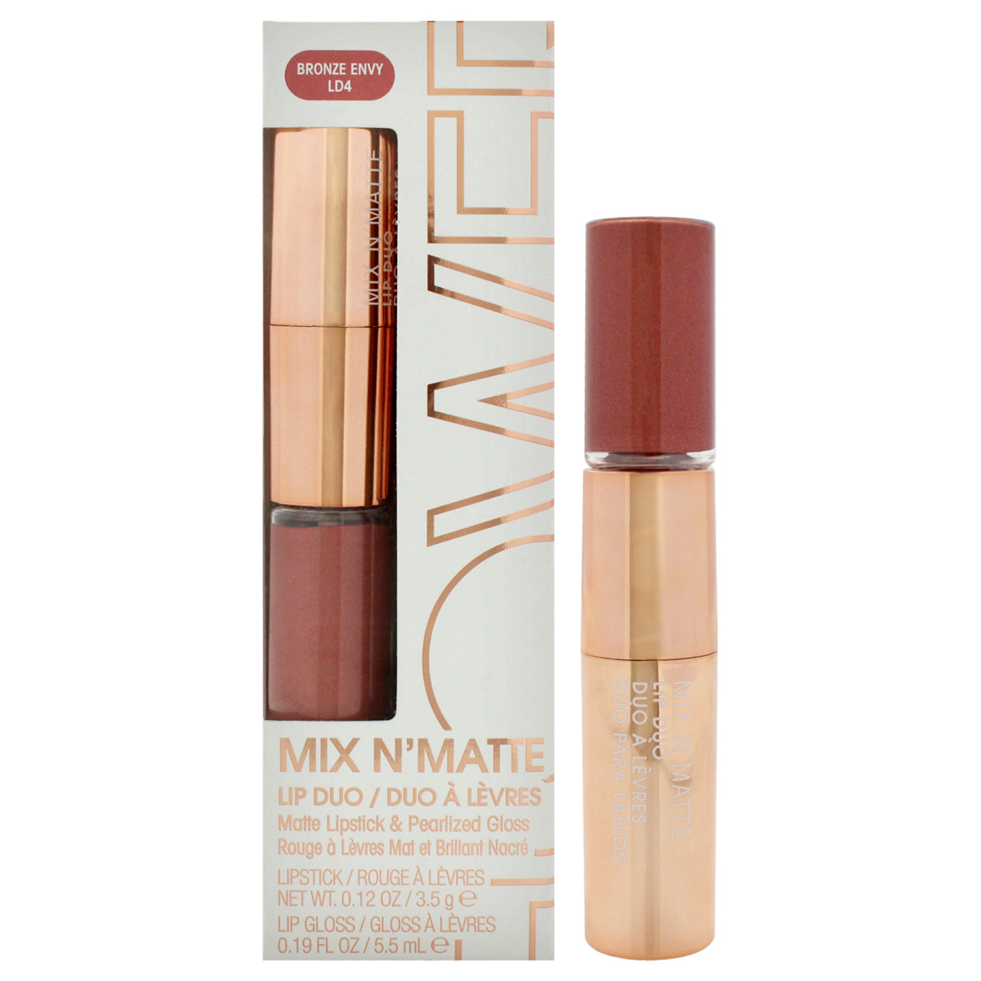 

Набор матовых помад Mix N Matte Lip Duo - LD4 Bronze Envy от Flower Beauty для женщин - блеск для губ 0,19 унции
