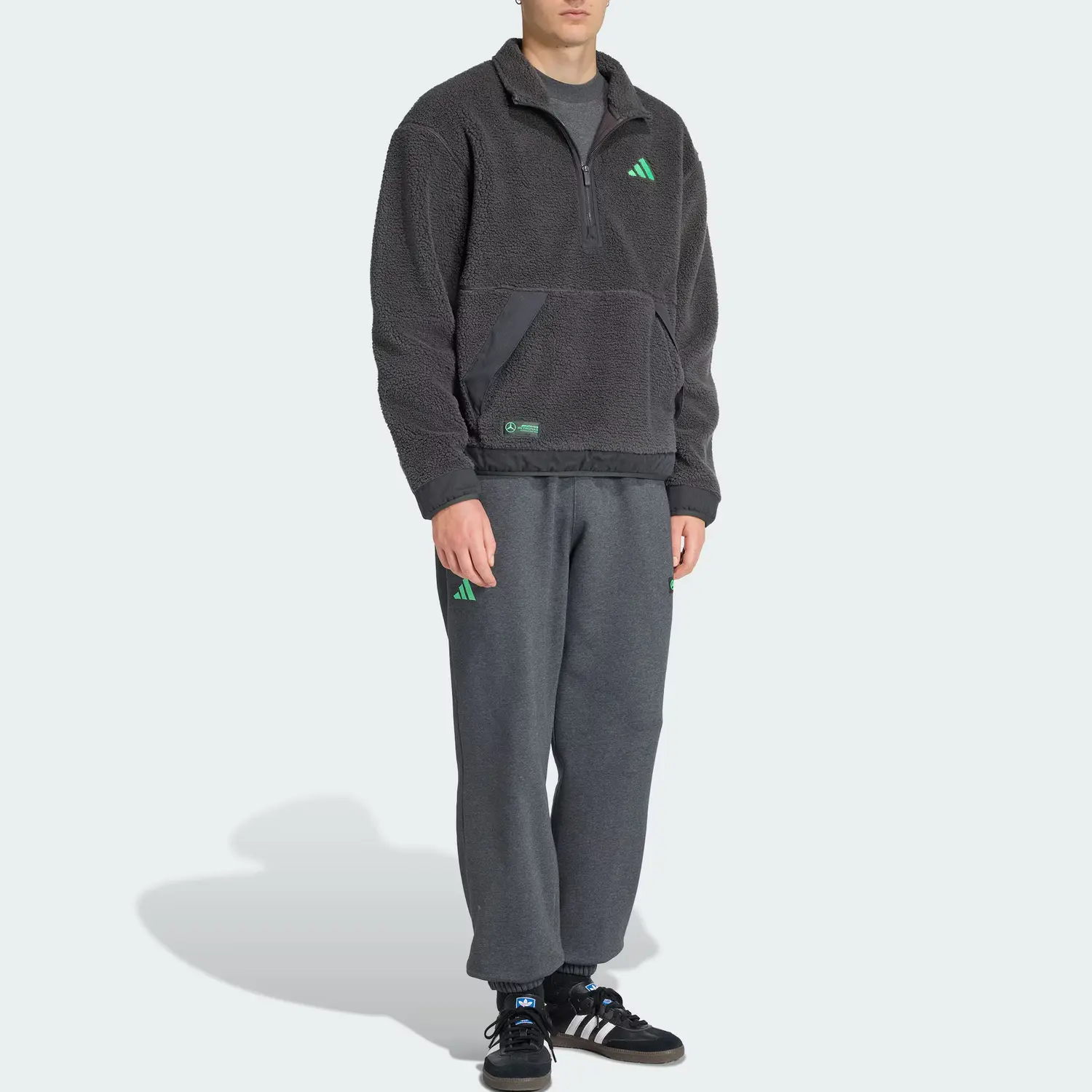 Толстовка Mercedes AMG Motorsport PETRONAS FORMULA ONE TEAM мужская Adidas, серый — фото 4