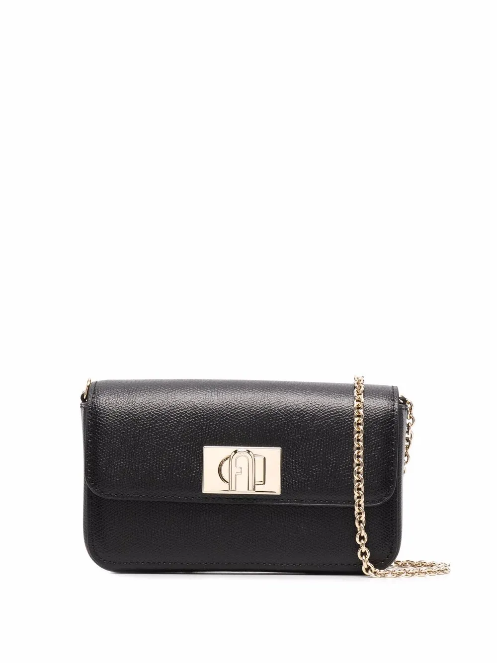 

Сумка-сэтчел с откидным клапаном Furla, черный