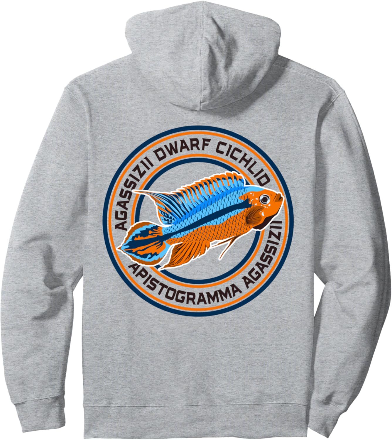 

Apistogramma Agassizii Apistoglumad Warf Siclid Aquarium Fishkeeper Подарочная толстовка для аквариумиста Apistogramma Dwarf Cichlid Tropical Ornamental, серый