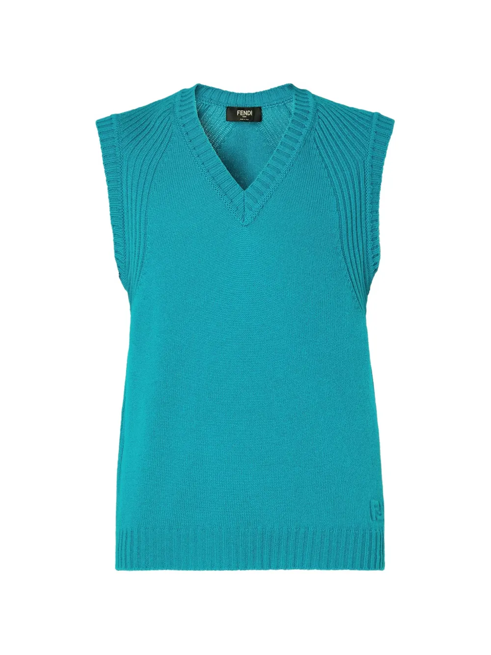 

Жилет с V-образным вырезом Fendi, синий