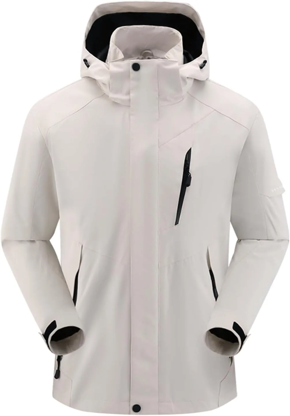 Мужская куртка дождевик Waterproof с капюшоном, легкая, для улицы, с капюшоном, для гольфа, походов, рыбалки, путешествий, с карманом Generic, белый
