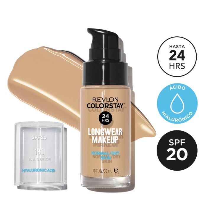 

Тональная основа Colorstay Base de Maquillaje Piel Normal A Seca Revlon, 180 Sand Beige