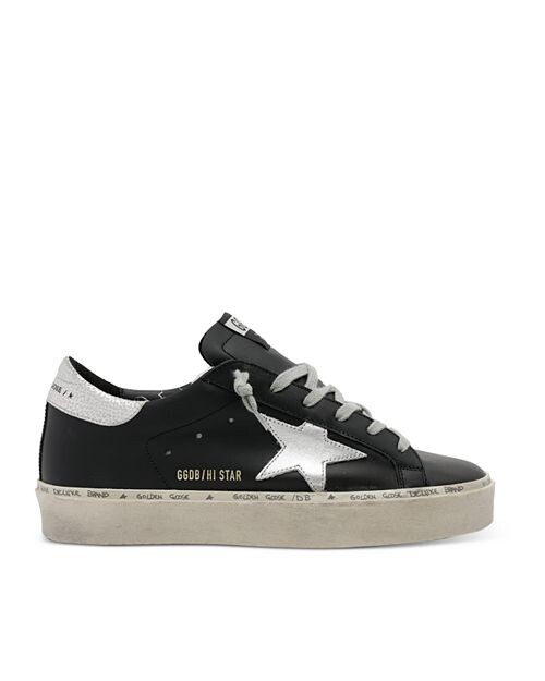 

Женские кожаные кроссовки класса люкс Hi Star Golden Goose, цвет Black, Черный, Женские кожаные кроссовки класса люкс Hi Star Golden Goose, цвет Black