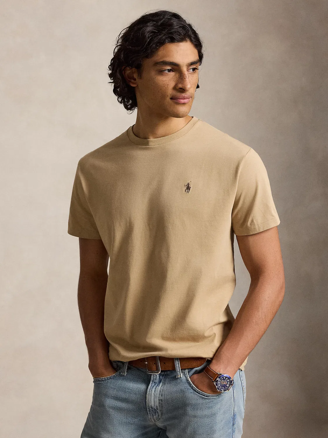 Рубашка Polo Ralph Lauren стандартного кроя цвета хаки — фото 3