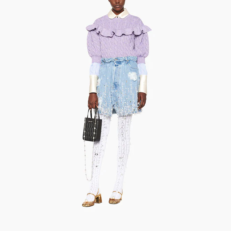 

Джинсовая юбка женская синяя Miu Miu