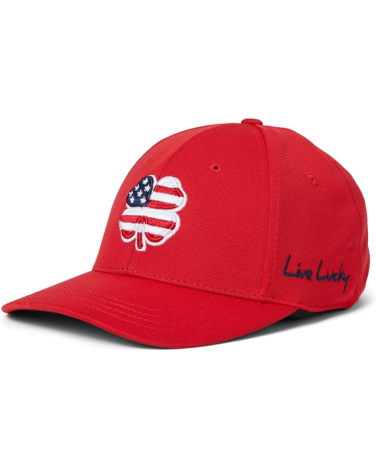 

Унисекс черная кепка Clover USA Vertex Black Clover, Red Hat/3D American Flag Clover