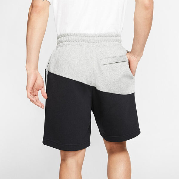 Шорты sportswear swoosh small colorblock sports shorts black gray blackgray Nike, черный — фото 4
