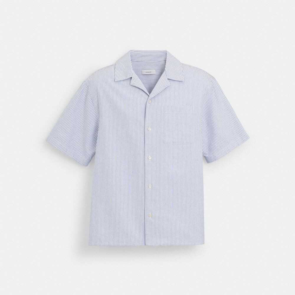 

Рубашка Oxford Striped Camp COACH, цвет blue multicolor
