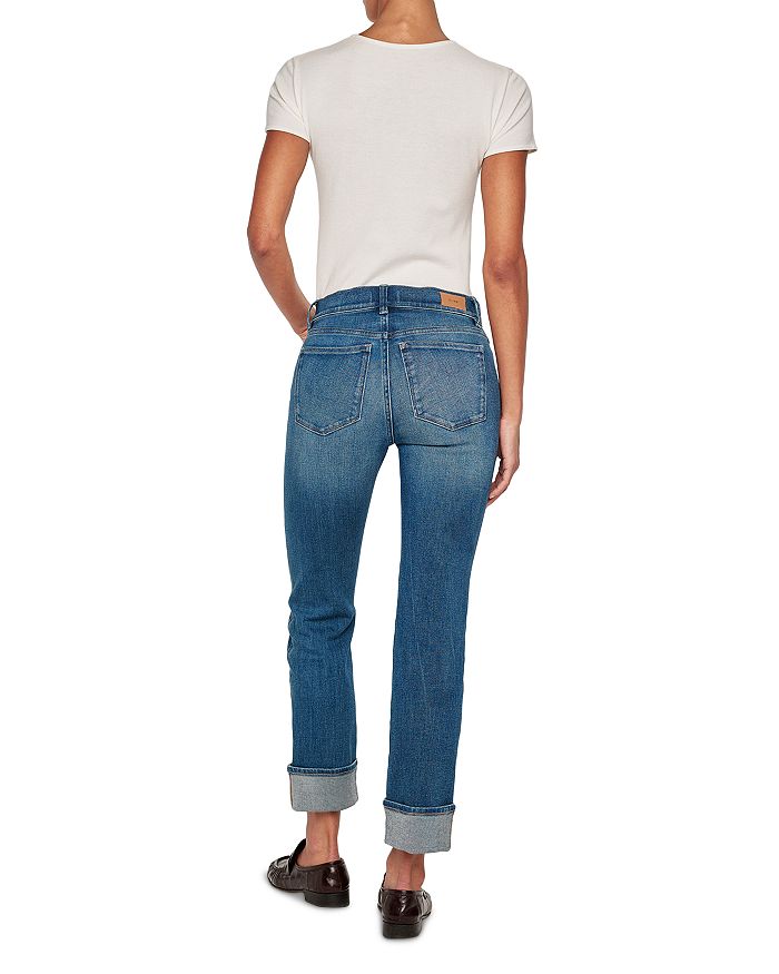 

Джинсы Mara Straight Mid Rise Instasculpt в цвете Hulton Cuffed DL1961, синий