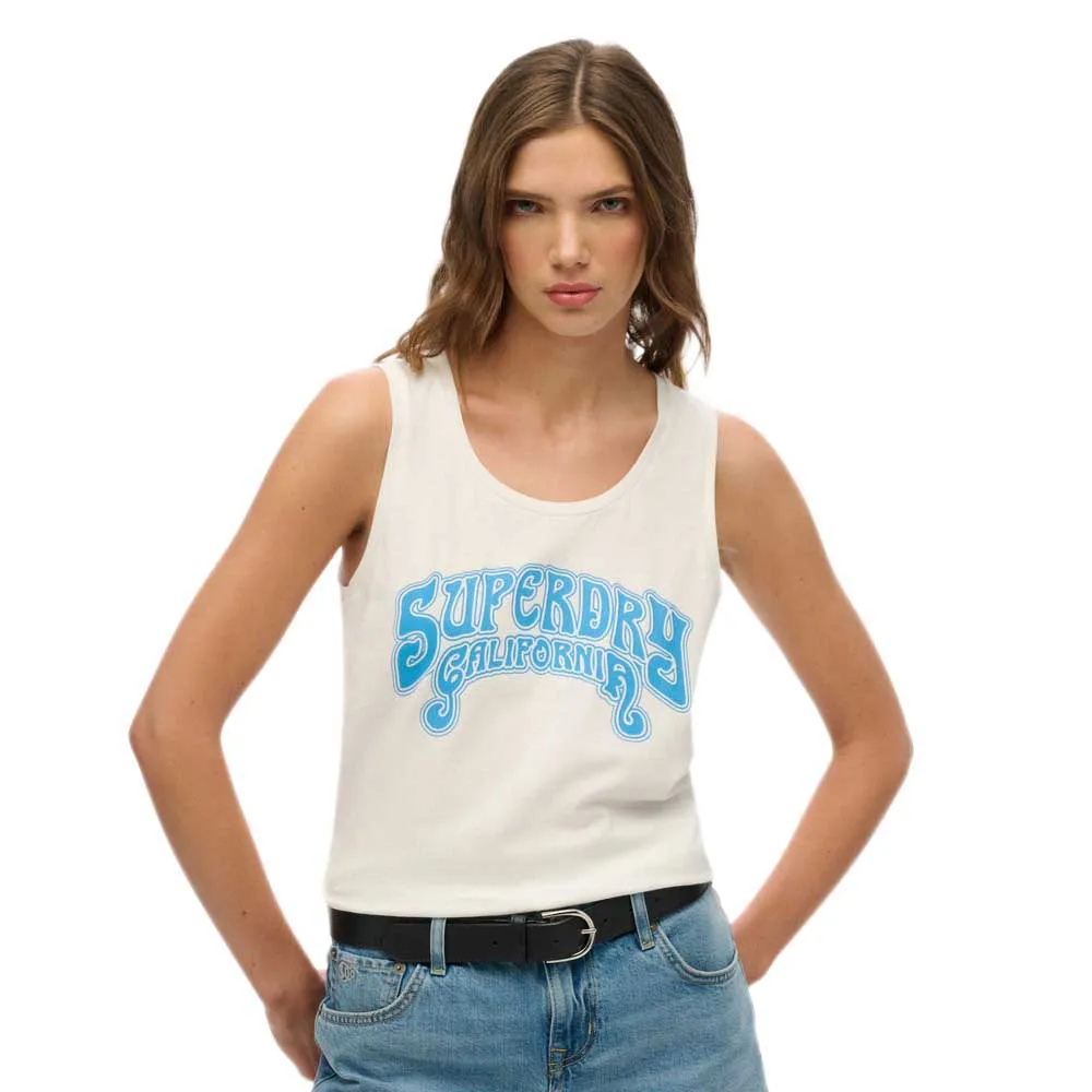 

Футболка без рукавов Superdry Cali, белый