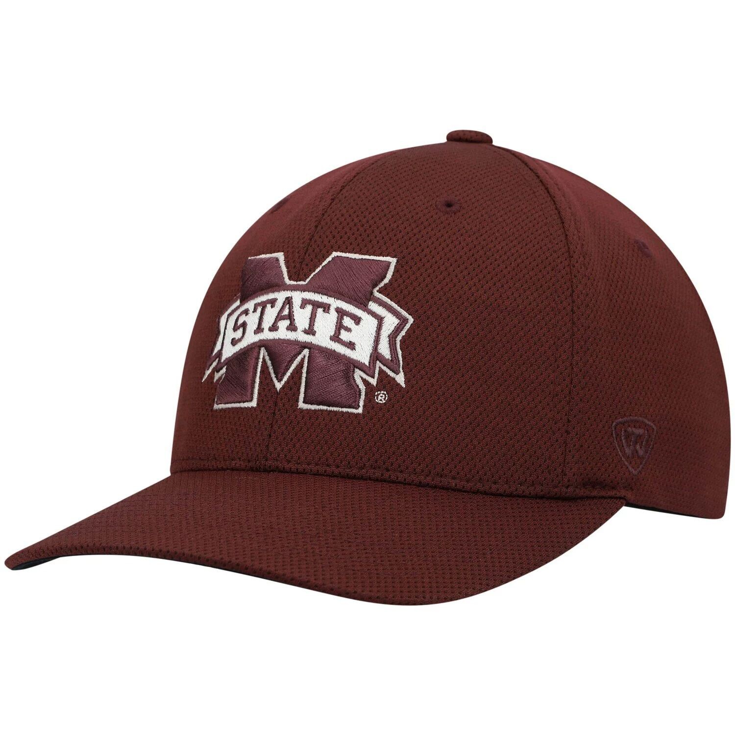 

Мужская гибкая кепка с логотипом Top of the World Maroon Mississippi State Bulldogs