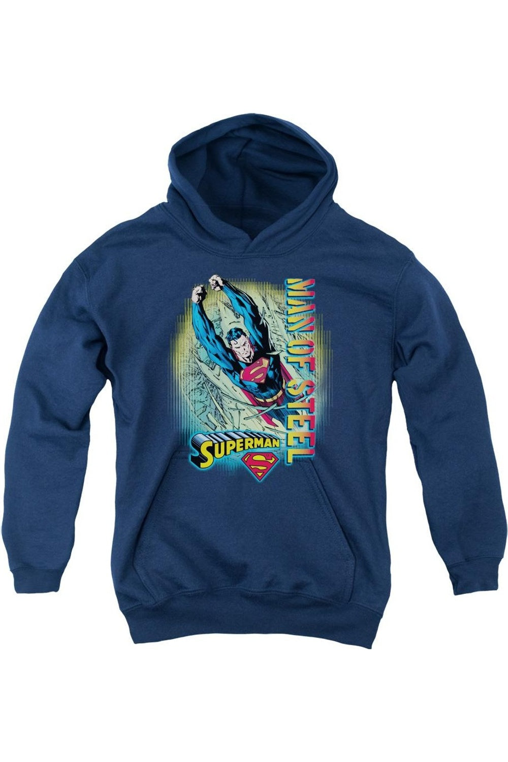 

Супермен: Прорыв Молодежная Толстовка с капюшоном Gildan, темно-синий