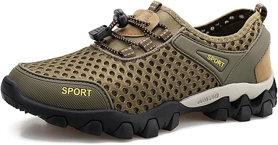 

Мужские трекинговые кроссовки LLTMALL с сеткой для походов, дышащие с высокой сцепкой, хаки