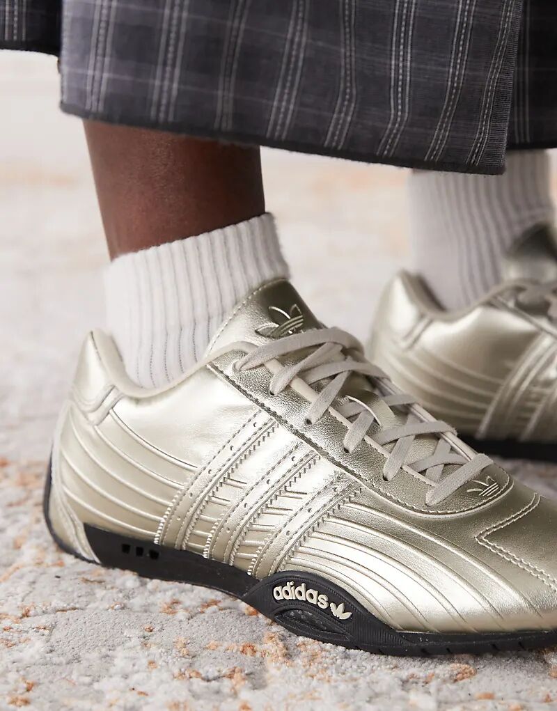 Кроссовки Adidas Originals Adiracer в серебристом цвете — фото 4