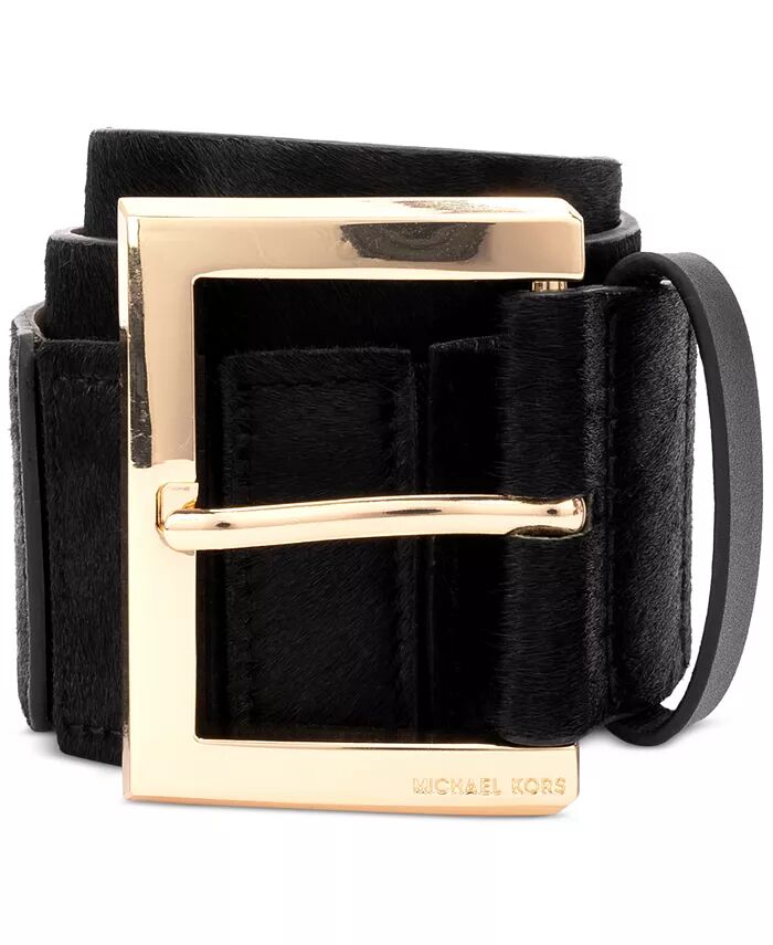

Женский широкий ремень из телячьей кожи Michael Kors, черный