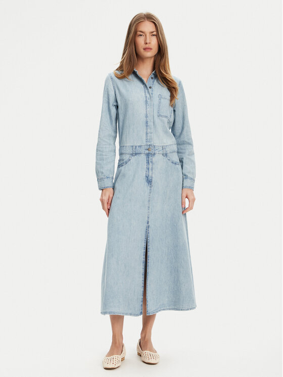 

Джинсовое платье стандартный крой 4RZKDV0B5 United Colors Of Benetton, синий