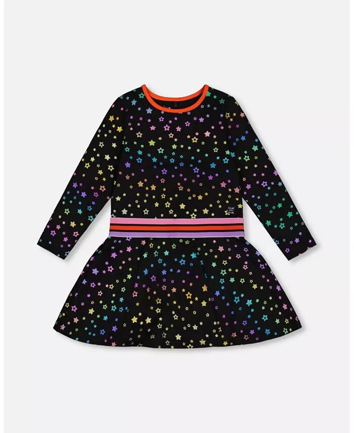 

Платье Big Girls Foil Black с принтом звезд Deux par Deux