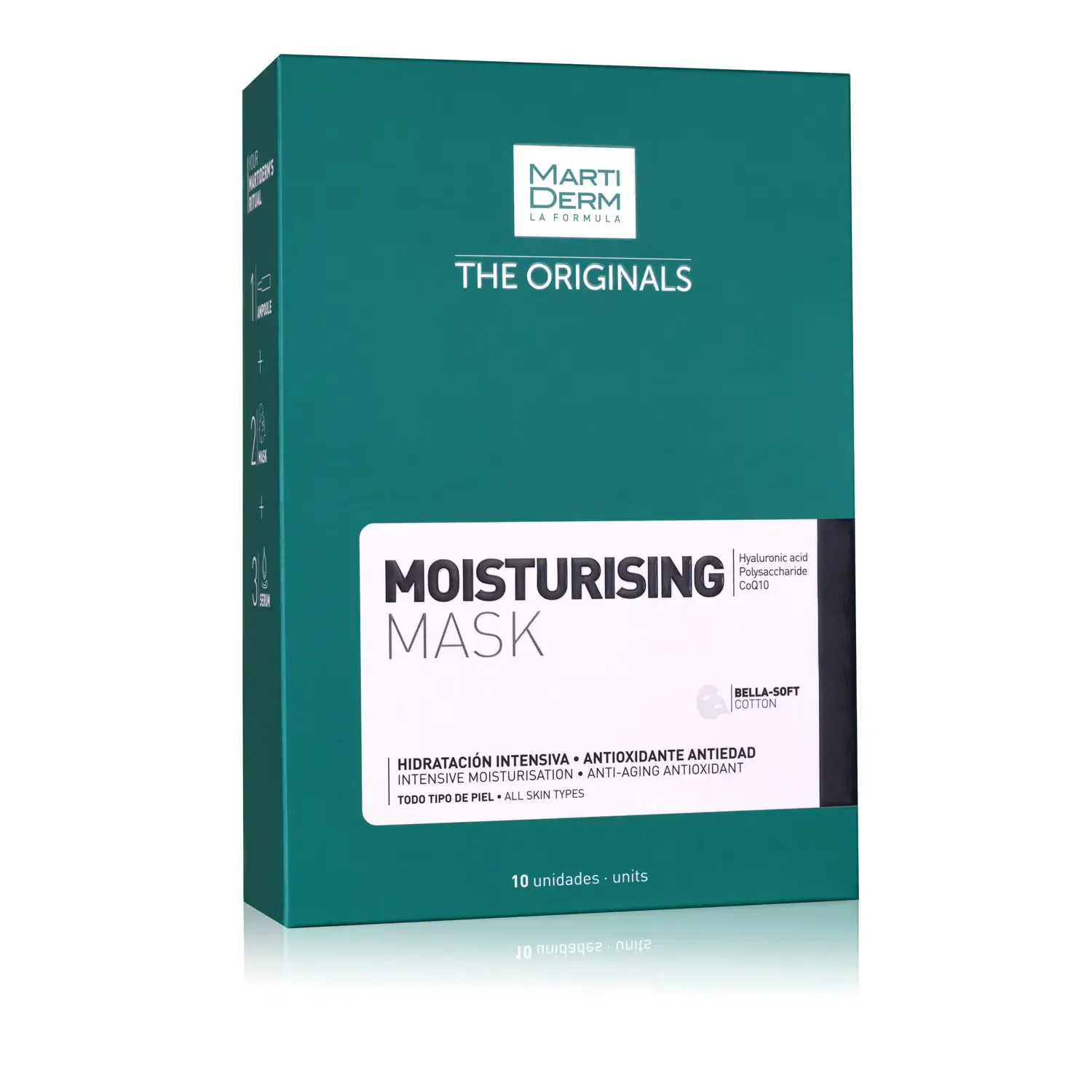 Маска для лица MartiDerm — 10 Хлопковых масок Anti-Aging Увлажняющая The originals — фото 3