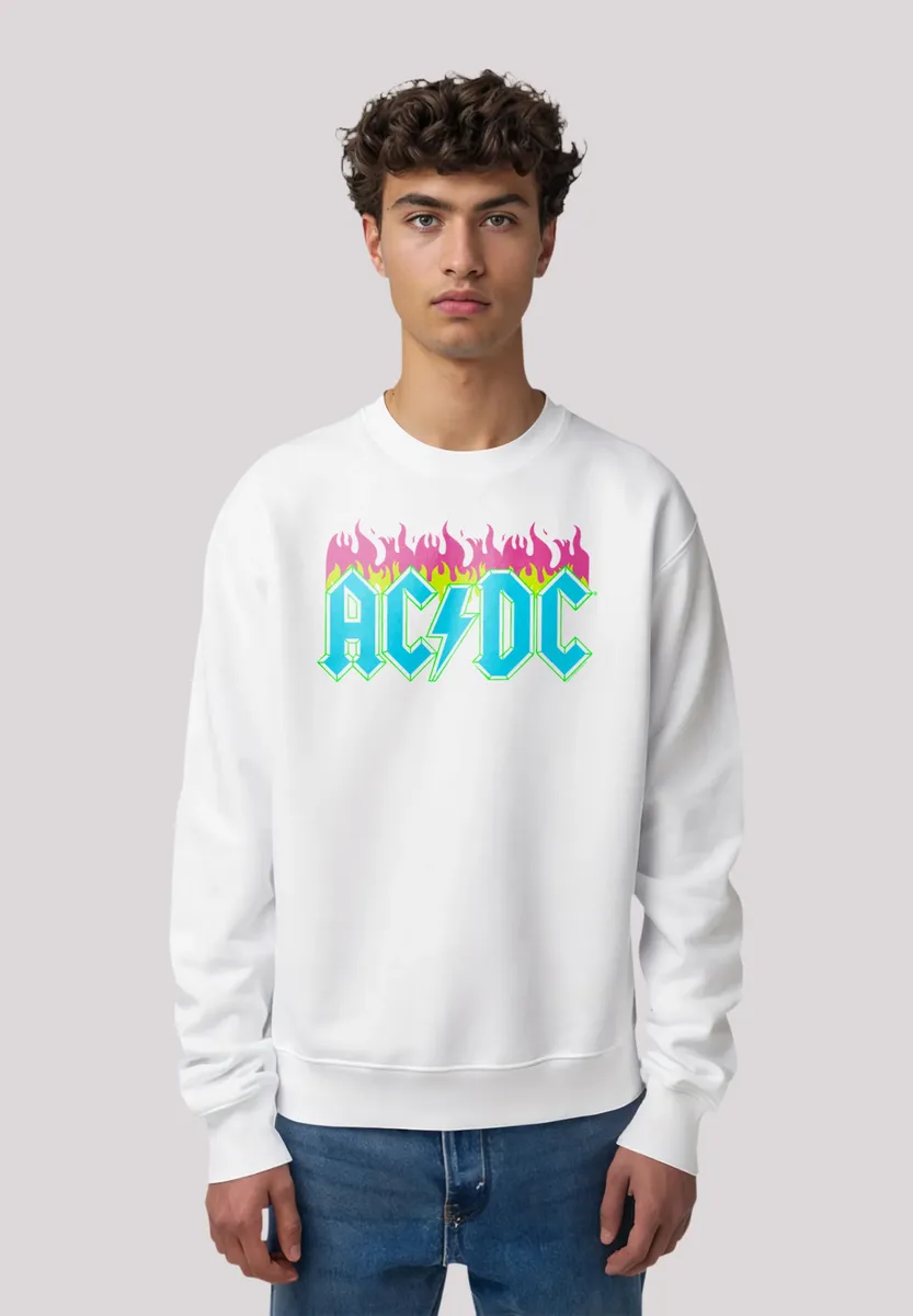 

Толстовка F4NT4STIC "ACDC Neon Flames", премиум качество, белый