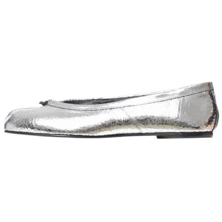 Tabi Broken Mirror Новые балетки женские Maison Margiela, Silver