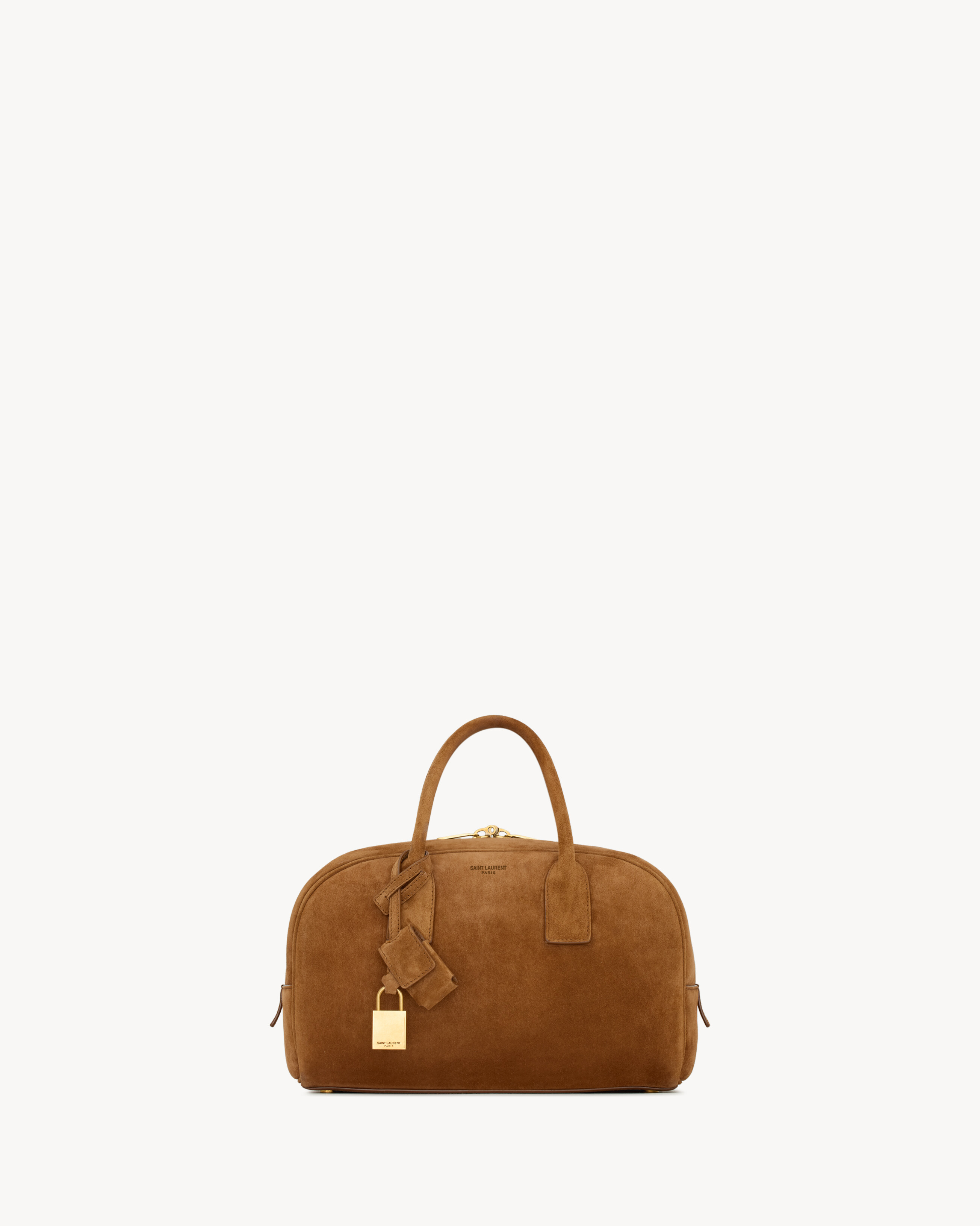 

Сумка SAC DE JOUR Boston из замши - малая Saint Laurent, коричневый
