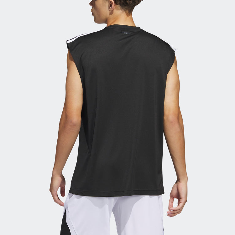 Футболка adidas All-world Sleeveless Tank Tee 'Black' IC2464, черный — фото 3