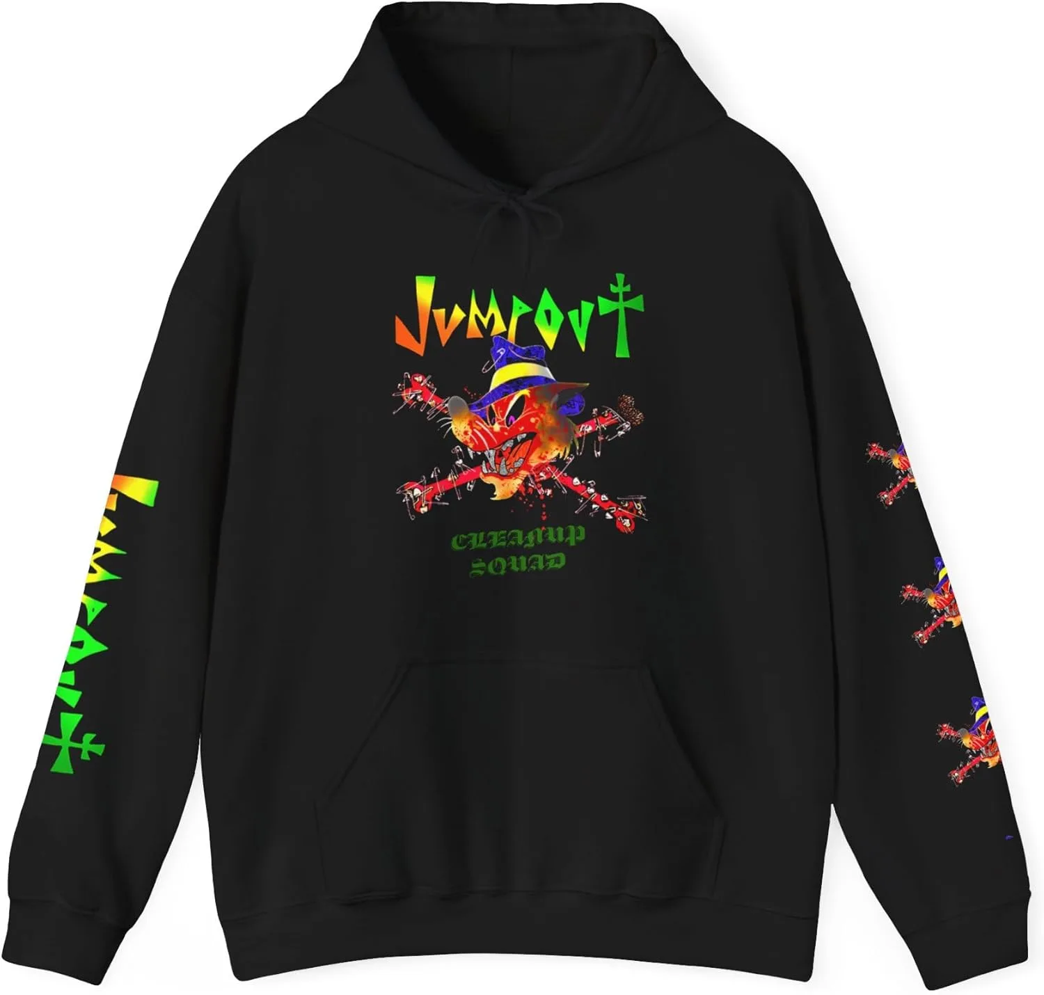 Худи Osamason Jumpout Clean Up Squad, мерч к альбому Jump Out и туру GENERIC, черный
