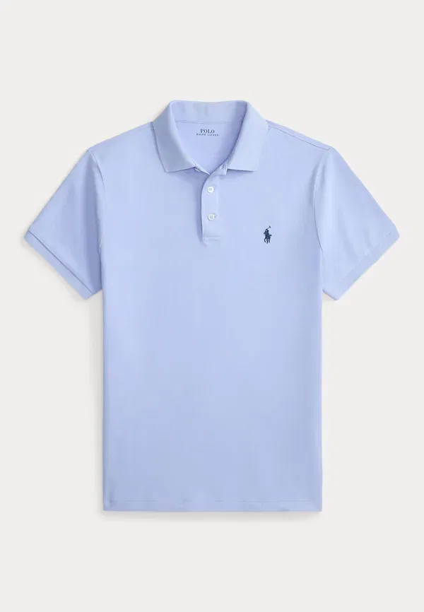 Поло с коротким рукавом Polo Ralph Lauren, цвет галька голубой — фото 4