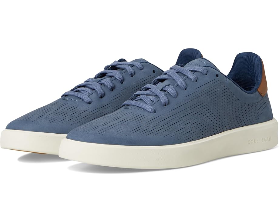 

Кроссовки Cole Haan Grand Crosscourt Daily Laser Sneakers, цвет China Blue Nubuck/Golden Toffee/Ivory