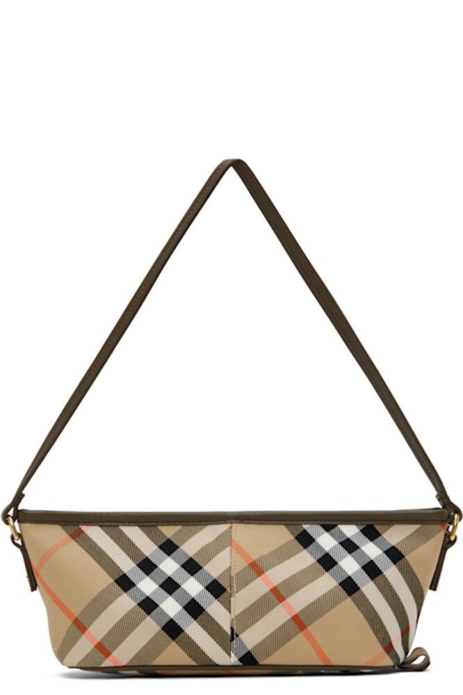 

Мини-сумка бежевого цвета в клетку Burberry