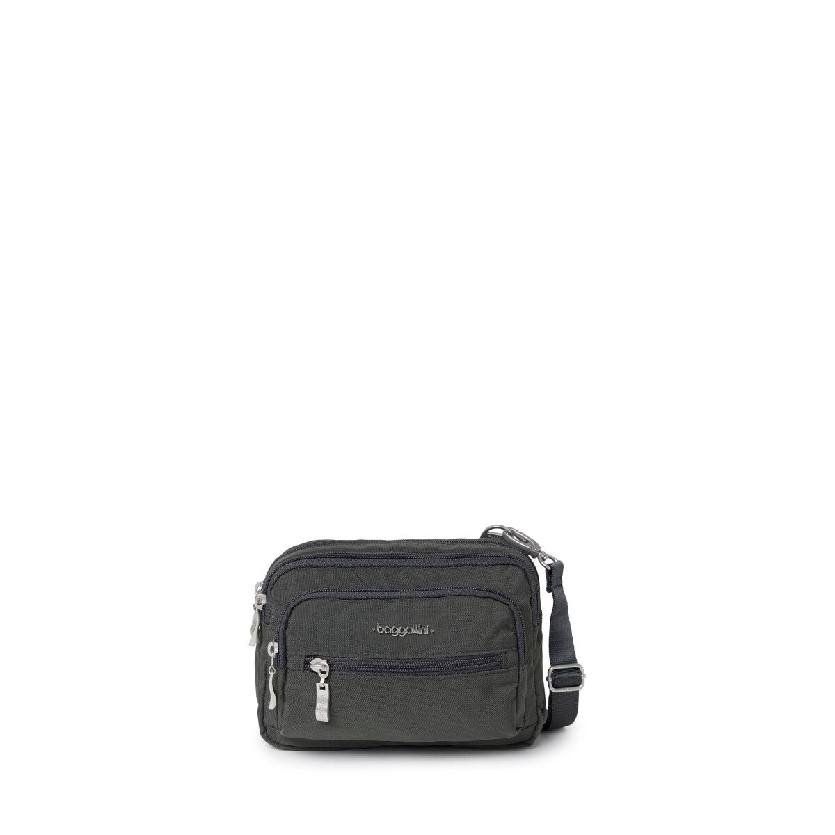 

Baggallini Женская маленькая сумка через плечо Bagg с тройной молнией, цвет Charcoal, Черный, Baggallini Женская маленькая сумка через плечо Bagg с тройной молнией, цвет Charcoal