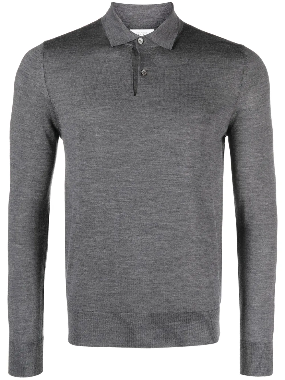 

Рубашка поло из шерсти с длинными рукавами Ballantyne, серый