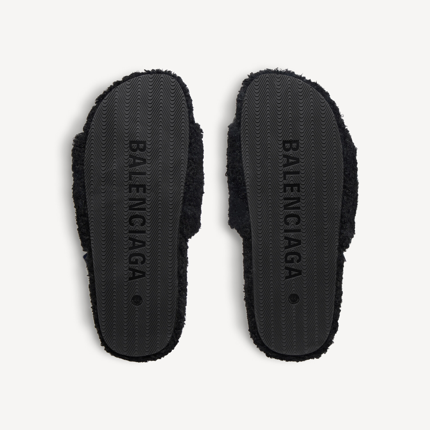 Мужские мюли Balenciaga | сотрудничество с NBA, меховые, открытые, черно-белые, серый — фото 4