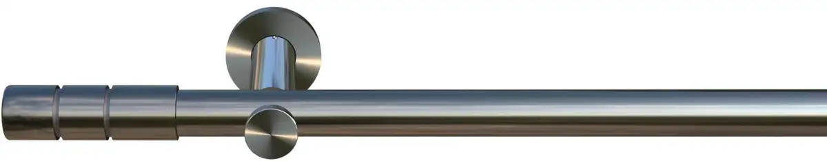 

Карниз indeko "Hamburg", 1 направляющая, желаемая длина, полный комплект, включая крепежный материал 410 см, Ø 20 мм, цвет edelstahlfarben