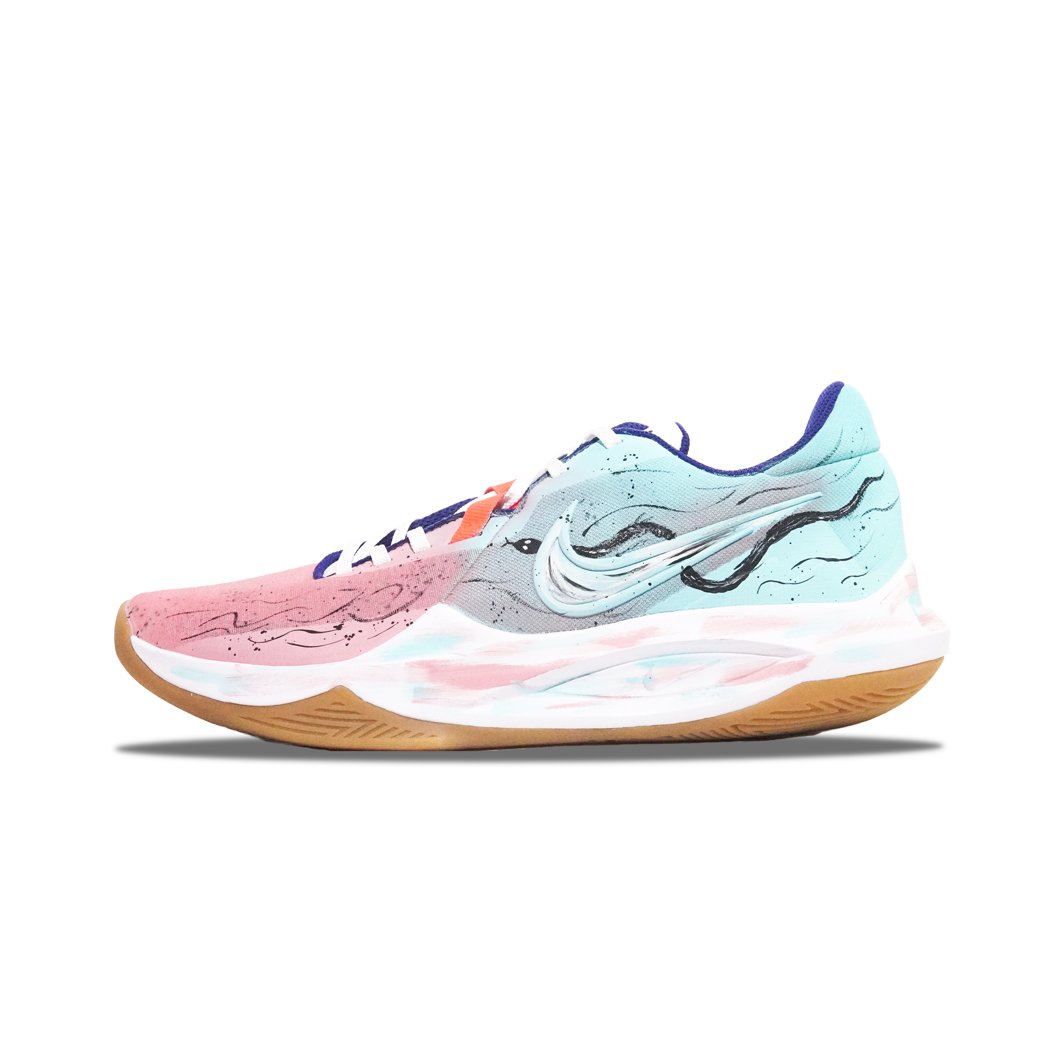

Nike Баскетбольные кроссовки Precision 6 Serpent с низким верхом, устойчивые к истиранию и скольжению, мужские, ярко-розовые