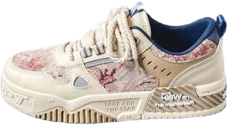 

Мужские повседневные спортивные кроссовки - для ежедневной носки и активного отдыха на улице, с шнуровкой и прочной подошвой Hoalox, красный