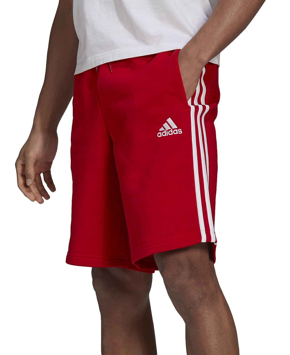 

Мужские флисовые шорты с тремя полосками шириной 10 дюймов adidas