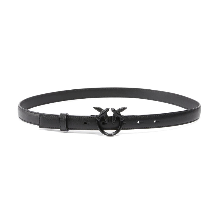

PINKO Тонкий пояс с птичками любви, Black