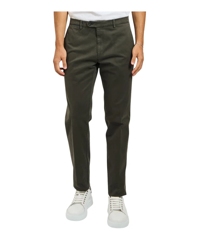 

Зеленые повседневные брюки прямого кроя Bugatti, зеленый